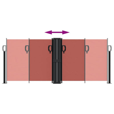 sammenrullelig sidemarkise 100x600 cm terrakottafarvet