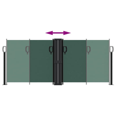 sammenrullelig sidemarkise 100x600 cm mørkegrøn