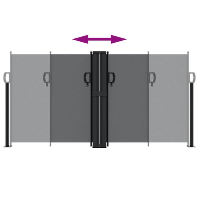 sammenrullelig sidemarkise 120 x 600 cm sort