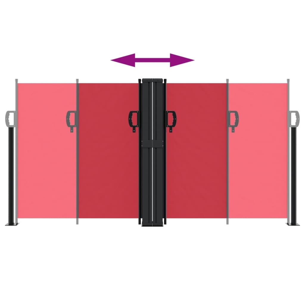 sammenrullelig sidemarkise 120 x 600 cm red