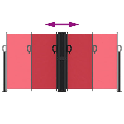 sammenrullelig sidemarkise 120 x 600 cm red