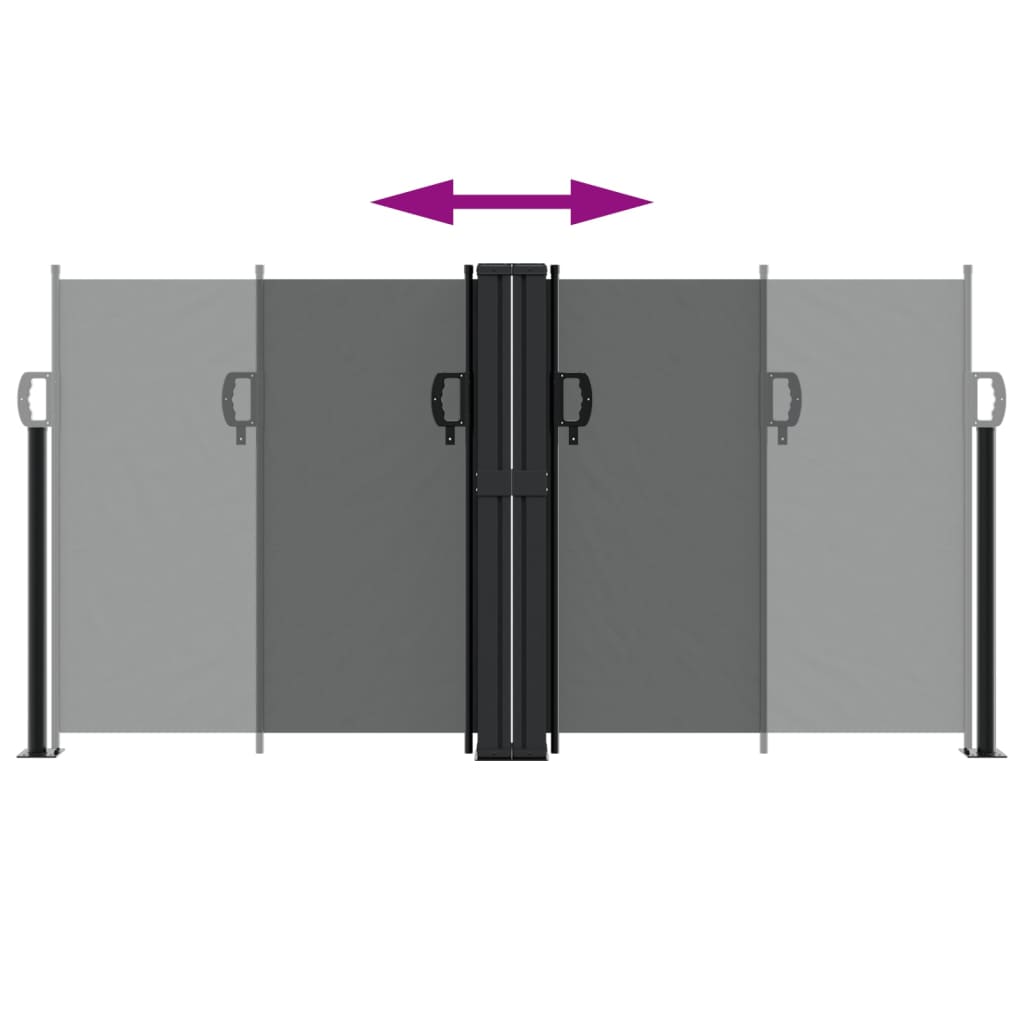 sammenrullelig sidemarkise 120 x 600 cm antracitgrå