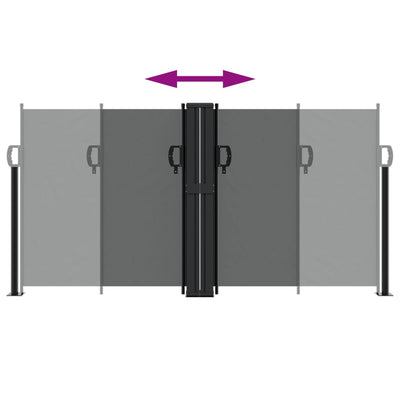 sammenrullelig sidemarkise 120 x 600 cm antracitgrå