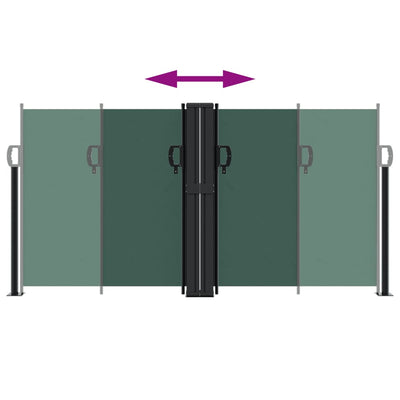 sammenrullelig sidemarkise 120 x 600 cm mørkegrøn