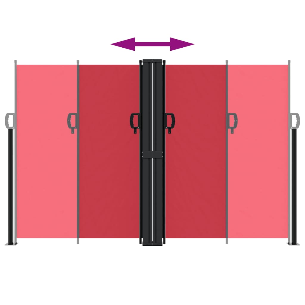 sammenrullelig sidemarkise 160 x 600 cm rød
