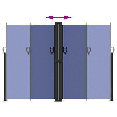 sammenrullelig sidemarkise 180x600 cm blå