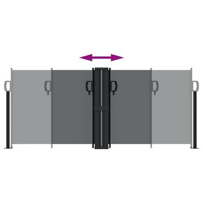 sammenrullelig sidemarkise 100 x 1000 cm sort