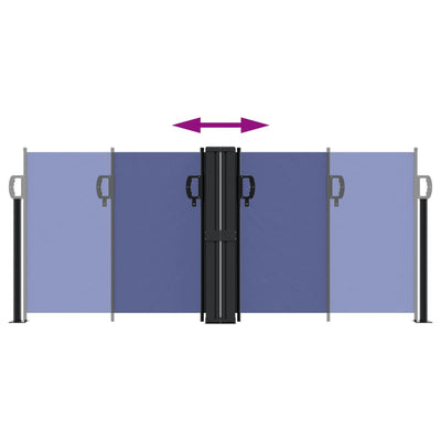 sammenrullelig sidemarkise 100 x 1000 cm blå