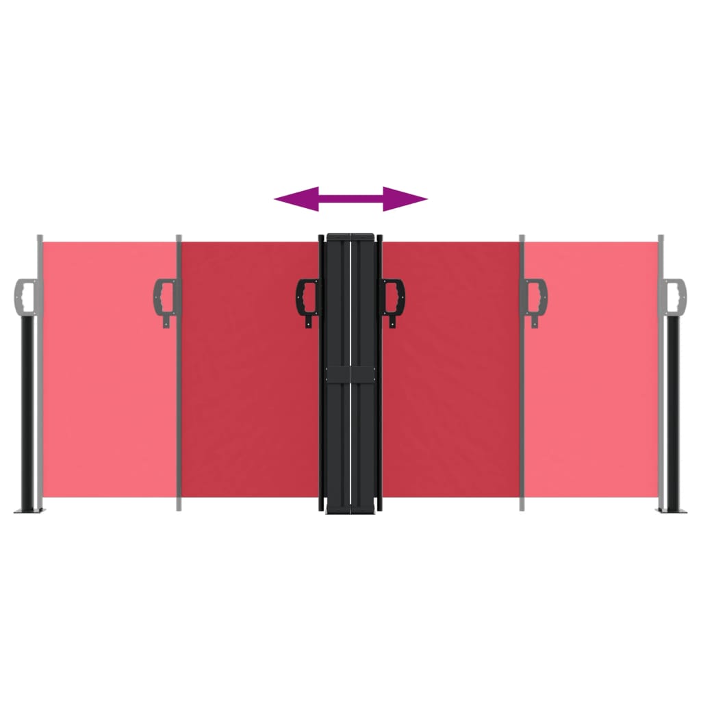 sammenrullelig sidemarkise 100 x 1000 cm rød