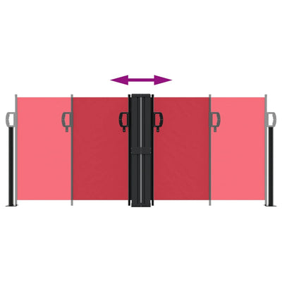 sammenrullelig sidemarkise 100 x 1000 cm rød