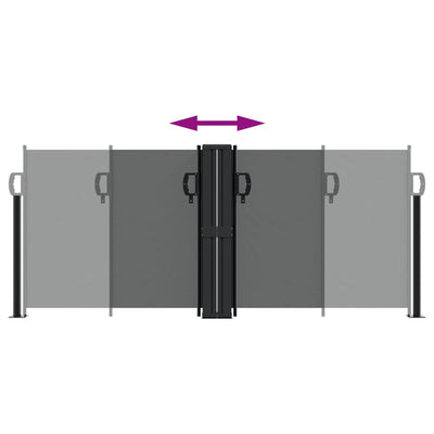 sammenrullelig sidemarkise 100 x 1000 cm antracitgrå