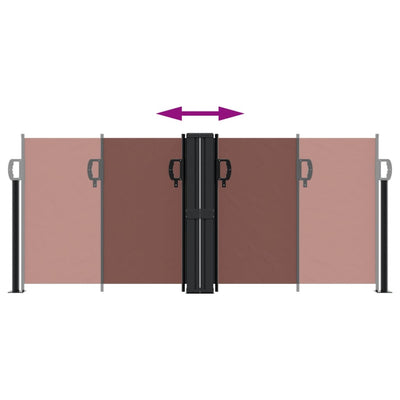sammenrullelig sidemarkise 100 x 1000 cm brun