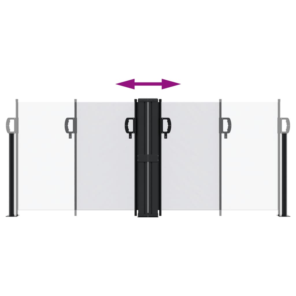 sammenrullelig sidemarkise 100x1000 cm hvid