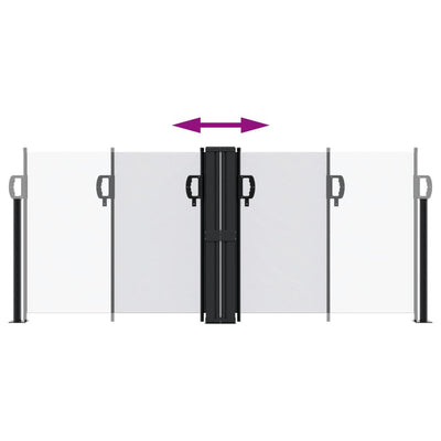 sammenrullelig sidemarkise 100x1000 cm hvid