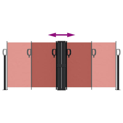sammenrullelig sidemarkise 100x1000 cm terrakottafarvet