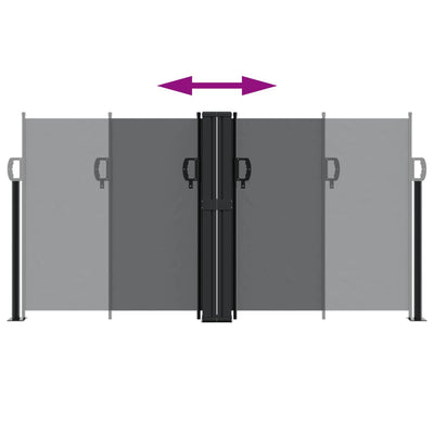 sammenrullelig sidemarkise 120 x 1000 cm sort