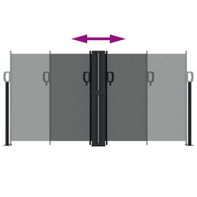 sammenrullelig sidemarkise 120 x 1000 cm antracitgrå