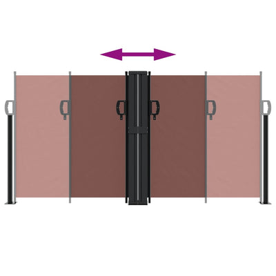 sammenrullelig sidemarkise 120 x 1000 cm brun