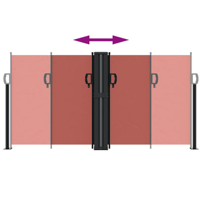 sammenrullelig sidemarkise 120x1000 cm terrakottafarvet