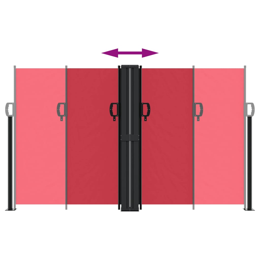sammenrullelig sidemarkise 140 x 1000 cm rød