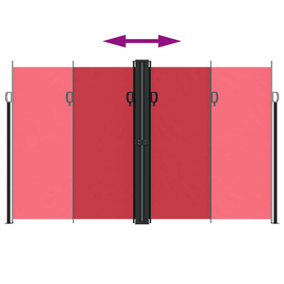 sammenrullelig sidemarkise 200x1000 cm rød