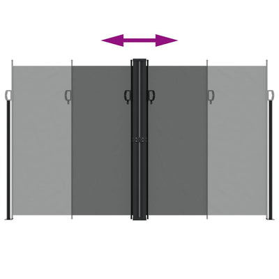 sammenrullelig sidemarkise 200x1000 cm antracitgrå