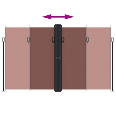 sammenrullelig sidemarkise 200x1000 cm brun