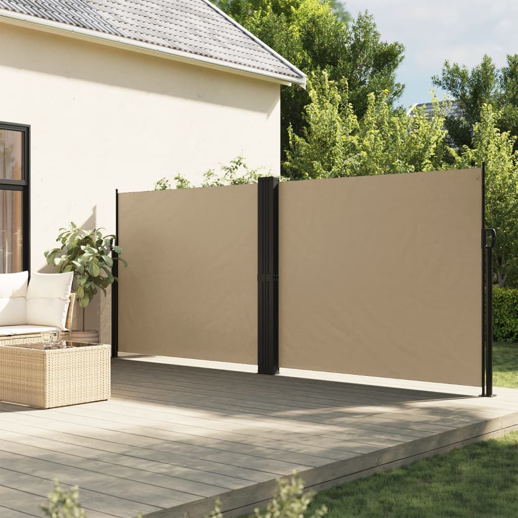 sidemarkise 180x1200 cm sammenrullelig beige