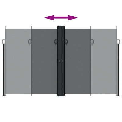 sammenrullelig sidemarkise 200x1200 cm sort