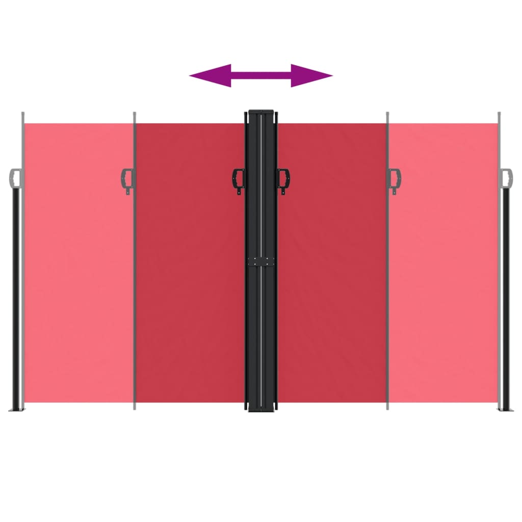 sammenrullelig sidemarkise 200x1200 cm rød