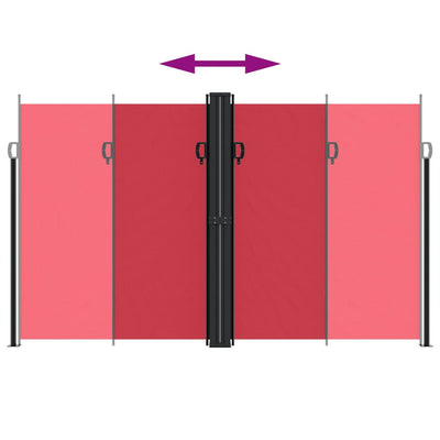 sammenrullelig sidemarkise 200x1200 cm rød