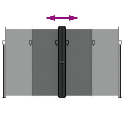 sammenrullelig sidemarkise 200x1200 cm antracitgrå