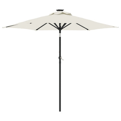 parasol med stålstang 225x225x212 cm hvid