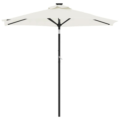 parasol med stålstang 225x225x212 cm hvid