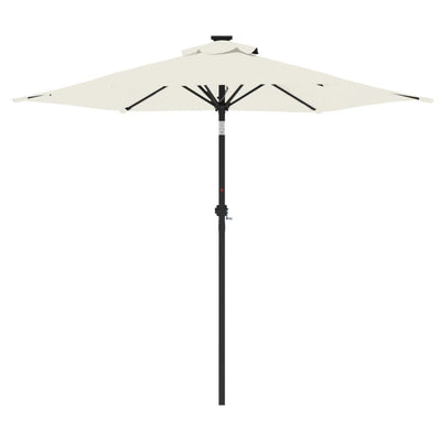 parasol med stålstang 225x225x212 cm hvid