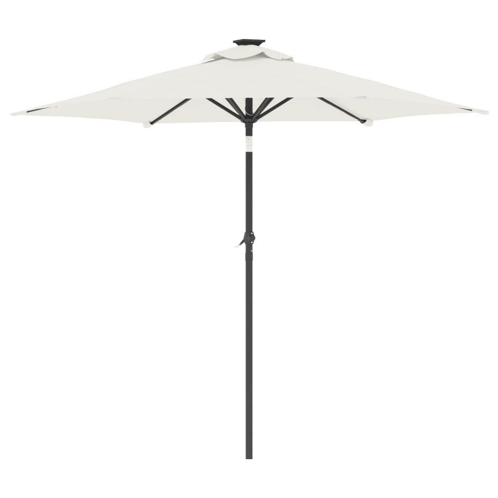 parasol med stålstang 225x225x212 cm hvid