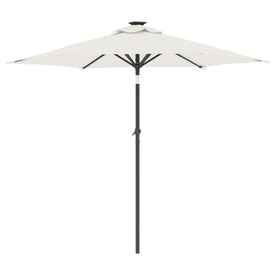 parasol med stålstang 225x225x212 cm hvid