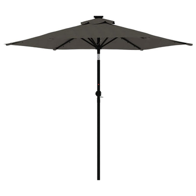 parasol med stålstang 225x225x212 cm antracitgrå