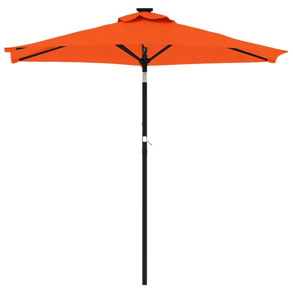 parasol med stålstang 225x225x212 cm terracotta