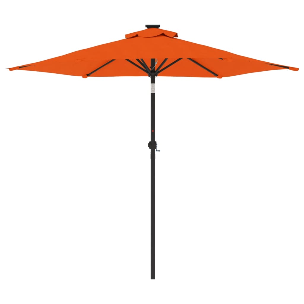 parasol med stålstang 225x225x212 cm terracotta