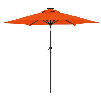 parasol med stålstang 225x225x212 cm terracotta