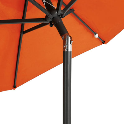 parasol med stålstang 225x225x212 cm terracotta