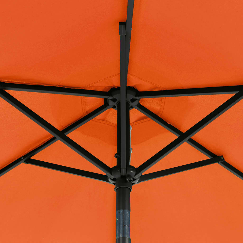 parasol med stålstang 225x225x212 cm terracotta