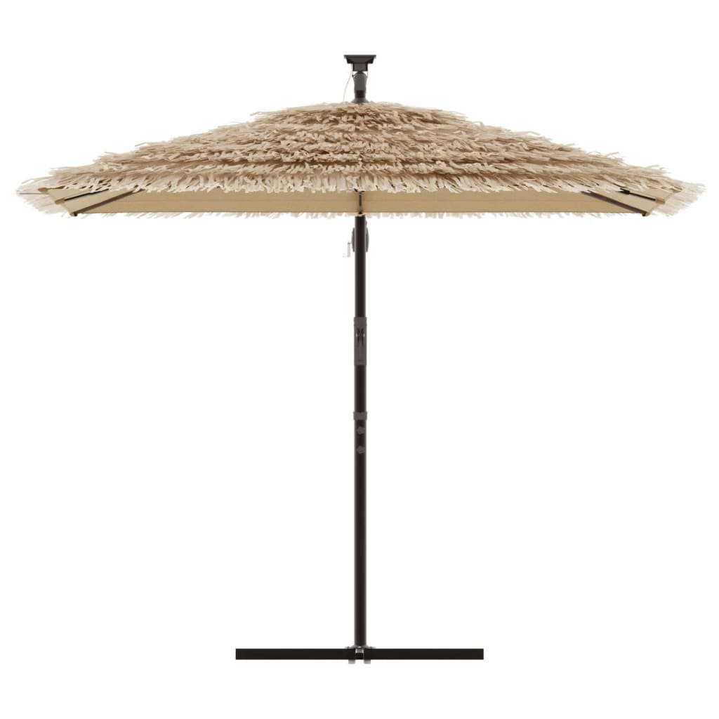 haveparasol med stålstang 246x246x230 cm brun