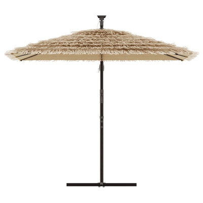 haveparasol med stålstang 246x246x230 cm brun