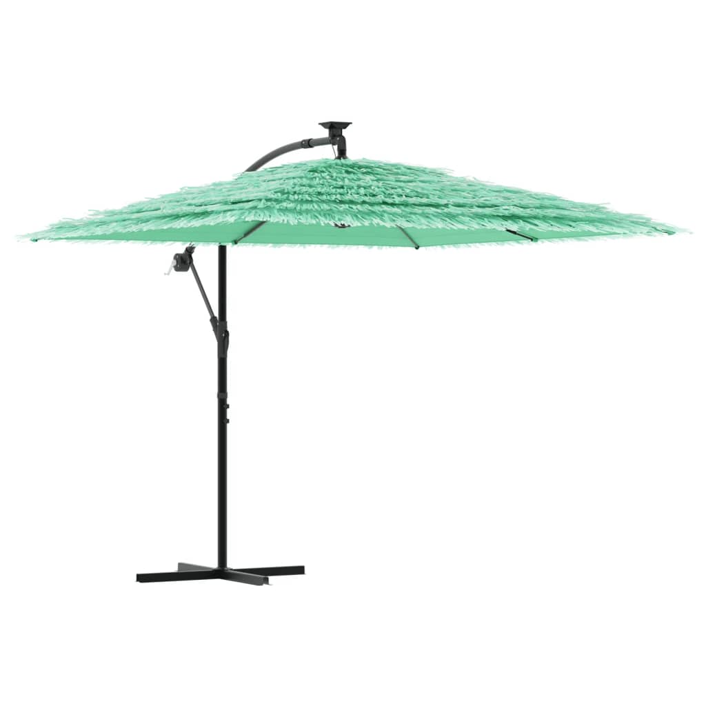 haveparasol med stålstang 246x246x230 cm grøn