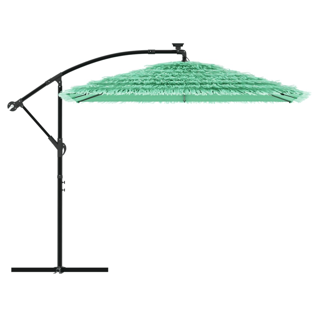 haveparasol med stålstang 246x246x230 cm grøn