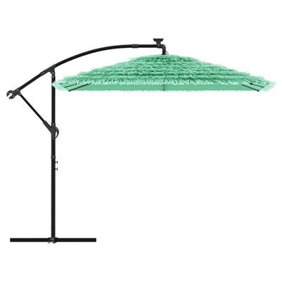 haveparasol med stålstang 246x246x230 cm grøn