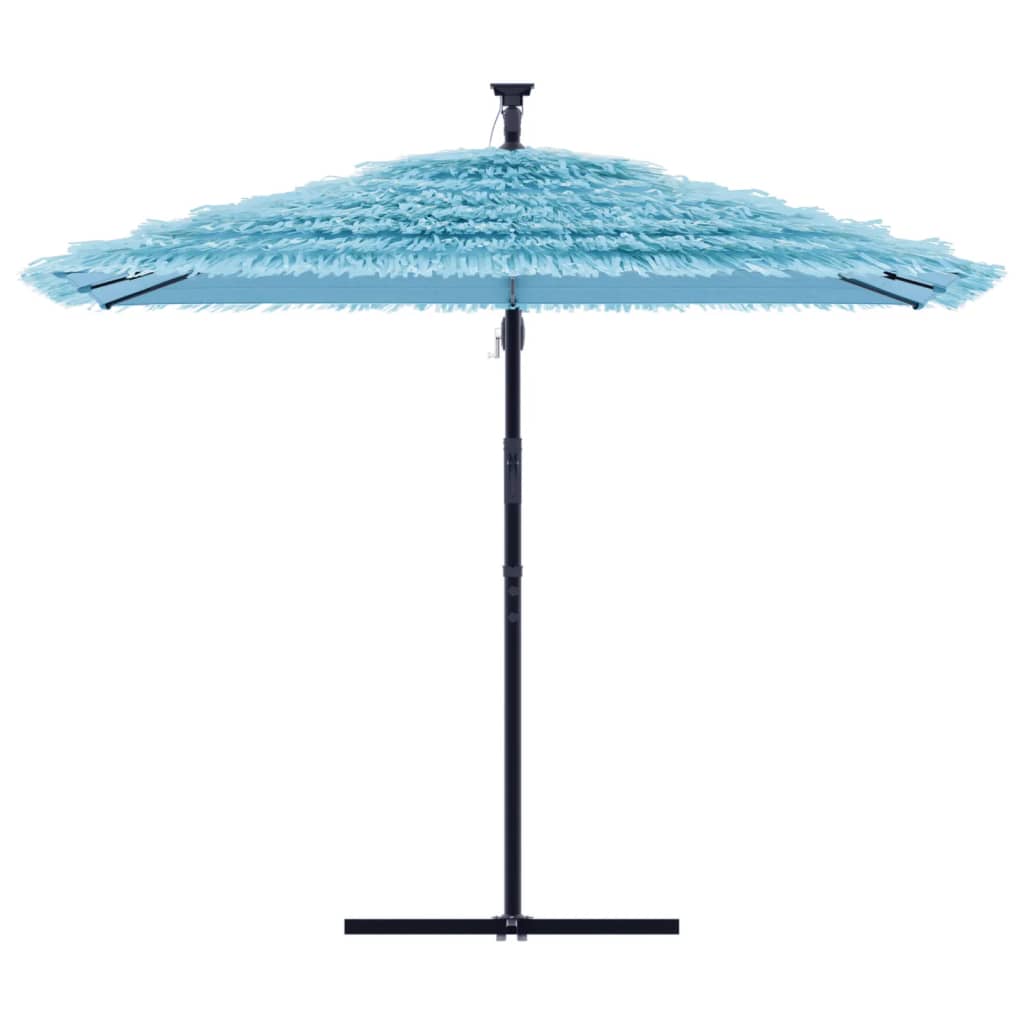 haveparasol med stålstang 269x269x235 cm blå