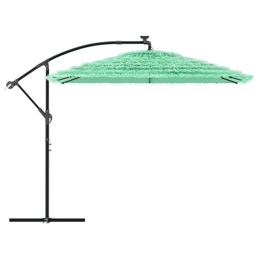 haveparasol med stålstang 269x269x235 cm grøn